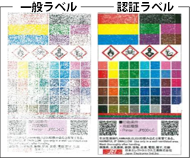 JP700-LCは特定の「Section2」認証ラベル素材との組み合わせで、認証ラベル規格の「Section3」を取得しています。